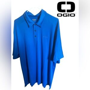 *HP* OGIO POLO SHIRT DRAGER BLUE MEN’S NEW GOLF SHIRT